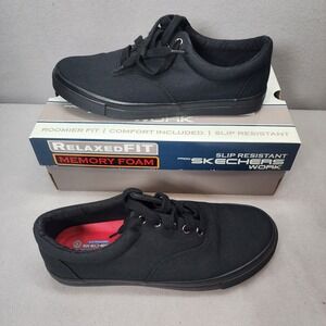 Skechers Work Sudler Black Slip Resistant Memory Foam Womens 10 NIB